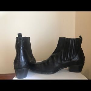 Pair of short black J.Crew leather boots
